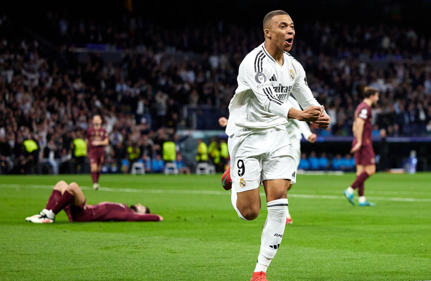 Mbappe's hat-trick against Manchester City leads Real Madrid to the Champions League Round of 16